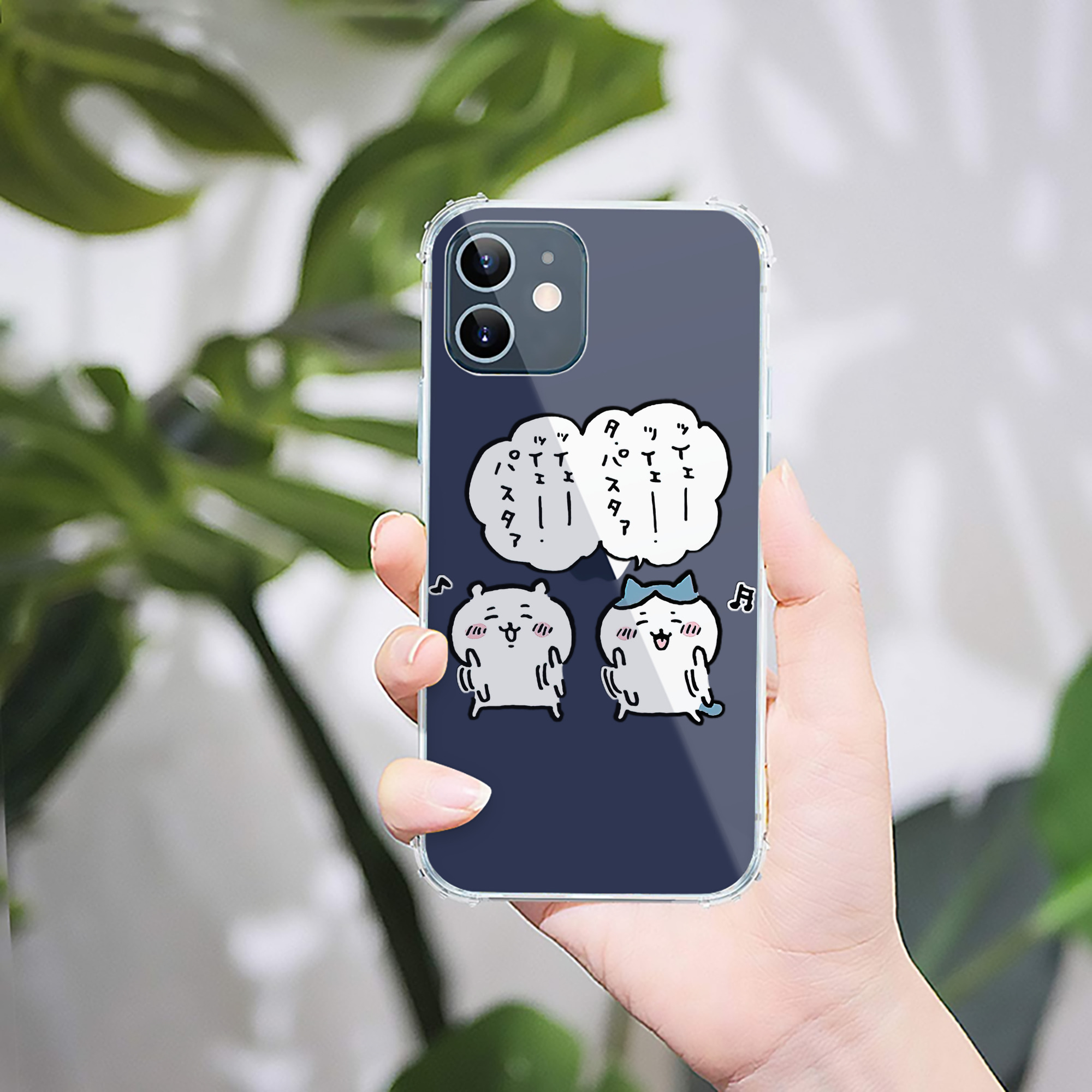 （画像用） ちいかわ ハチワレ Chii-kawa hachiware 【iPhone 12シリーズ対応】透明スマホケース（クリアソフトケース）